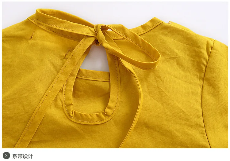 CieiK Yellow Girls Lacework Clothes Long Sleeves Newborn Princess T-shirts Kid Cute Solid 2018 New Spring Fashion Infant Costume (9)