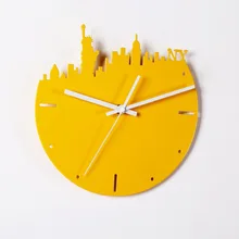 4 Colors Famous City New York Paris London Berlin font b Wall b font Quartz Metal