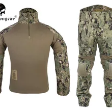 Военная страйкбол охота BDU Униформа Combat Gen2 тактическая Униформа Рубашка Брюки наколенники AOr2 EM6924