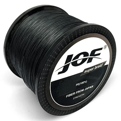 JOF 8 Strands 1000M 500M 300M PE Braided Multifilament Fishing Line Japan Multicolour Fishing Weave Extreme Super Strong Black
