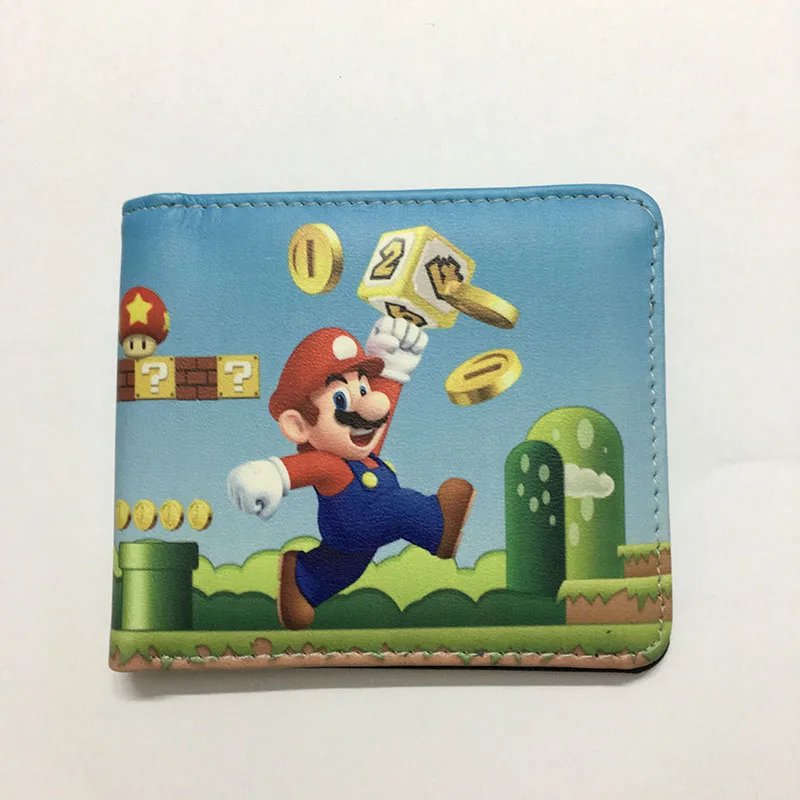 Игровой мультфильм Супер Марио короткий кошелек Тоторо Покемон кожаный бумажник с застежкой молнией монета карман мальчики девочки доллар цена кошельки - Цвет: 14