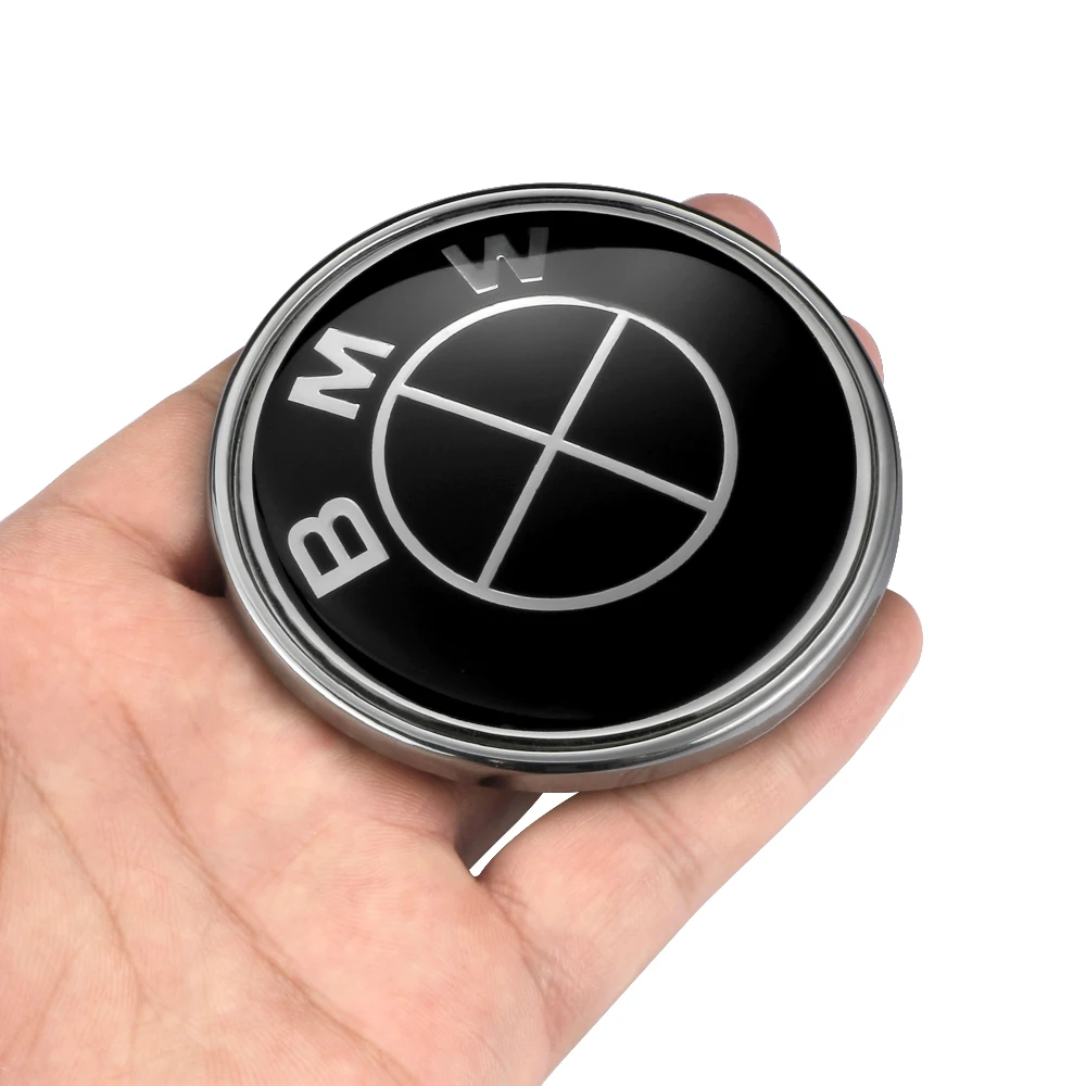 7Pcs BMW Logo Replacment 82mm 74mm Hood Bonnet Trunk Steering Wheel Center Cap BMW Badge Emblem E46 E39 E36 E60 E90 F30 E53 E34 