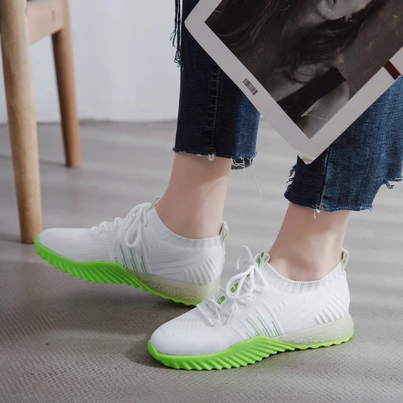 

Women's Shoes 2019 New Trend White Vulcanized Shoes Women Fashion Platform Casual Shoes Ladies Footwear Breathable Mesh Sneakers