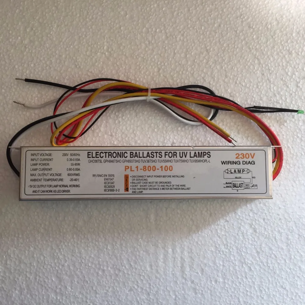 

For UV 55W 60W 75W 80W 95W 120W single-ended 4 pin Electronic ballast for TUV36T5HO TUV55WHO GHO36T5L GPH893T5HO TUV75HO