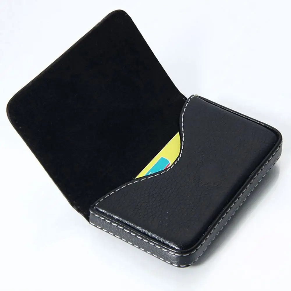 ISKYBOB Fashion Leather Business ID Credit Card Holder