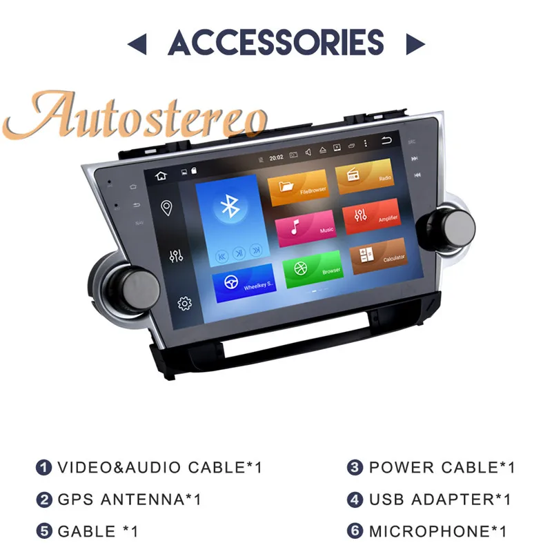 Sale Auto stereo Android 8 Car No DVD player GPS Navigation For Toyota HIGHLANDER 2008-2014 multimedia radio tape recorder head unit 11