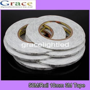 

50M/Roll 10mm Double Sided Tape 3M Adhesive Tape for 3528 5050 ws2811 Led strips
