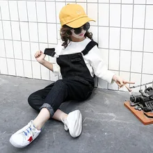 Детские джинсовые комбинезоны для мальчиков-подростков 8 лет, весенние джинсовые комбинезоны с карманами для девочек, детские штаны для мальчиков, детские джинсы