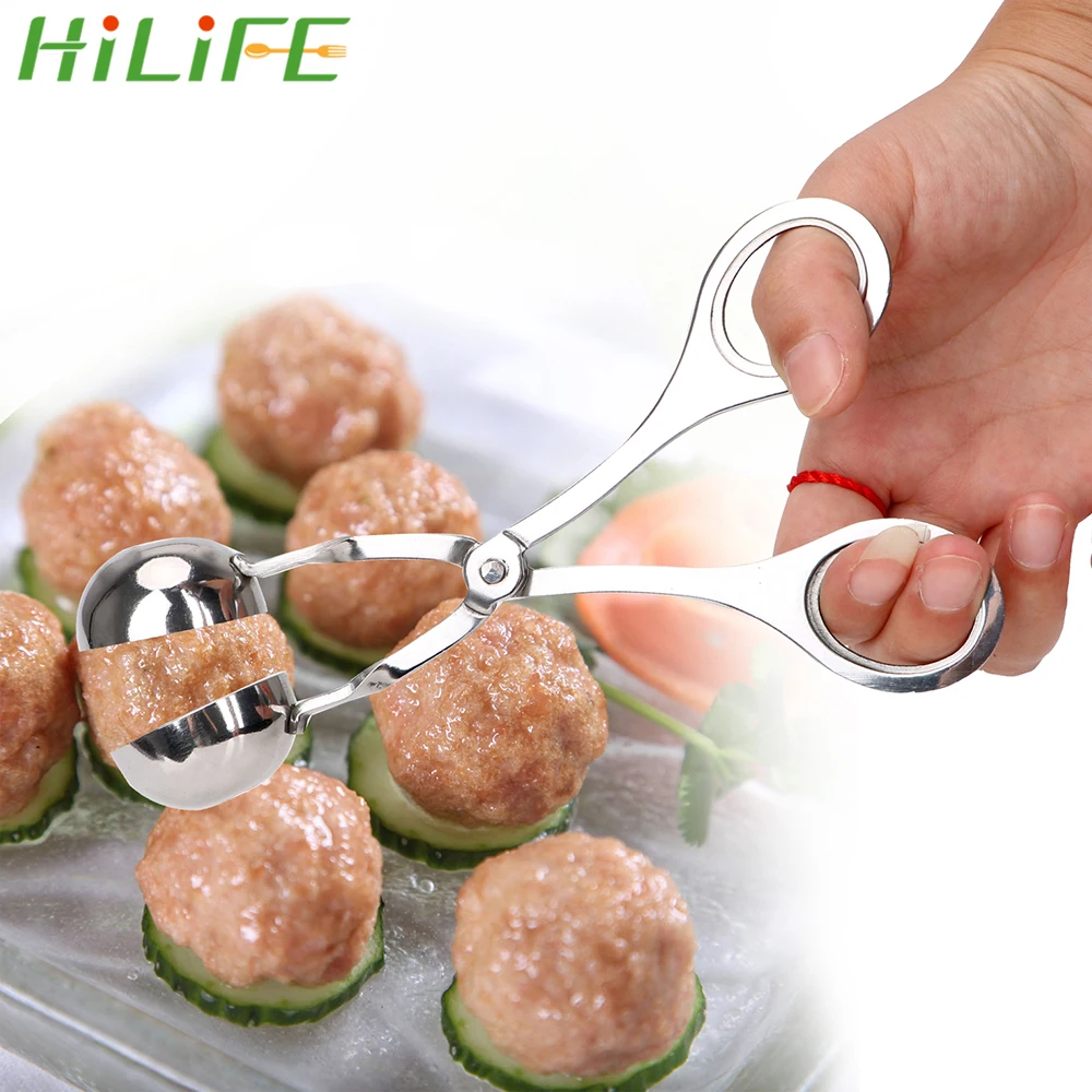 

HILIFE DIY Fish Meat Ball Maker Stainless Steel Stuffed Meat Ball Machine Meatball Mold Tool Meatball Maker