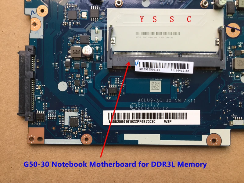 XCMCU новая NM-A311 материнская плата для ноутбука lenovo G50-30 материнская плата(для intel N3540 cpu 820M GPU 1GB видеокарта) тест ОК