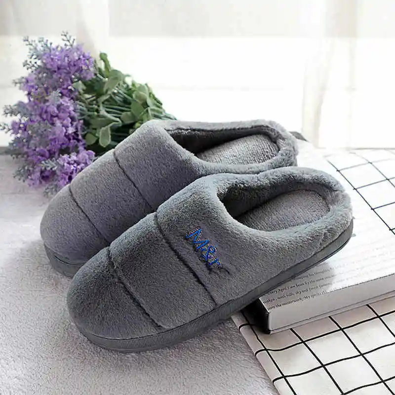 

winter slippers men warm House Slippers zapatillas men shoes chaussons Warm Furry Slippers kapcie Zapatilla masculina flip flops