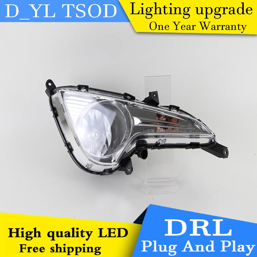 

Car styling For Hyundai i40 2013-2015 LED DRL i40 High brightness guide LED DRL led fog lamps daytime running lights B style