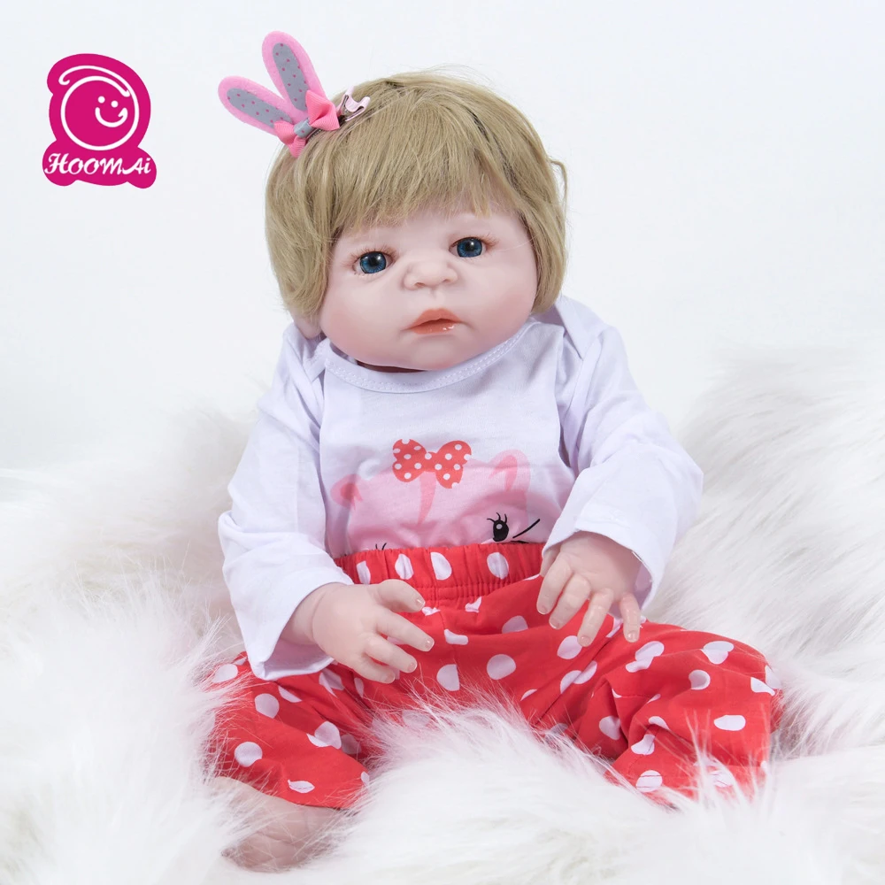 

22" 55CM New Type Educational Style Kids Playmate Toys Black Skin Full Silicone Vinyl Body Reborn Baby Doll Baby Alive Doll Kit