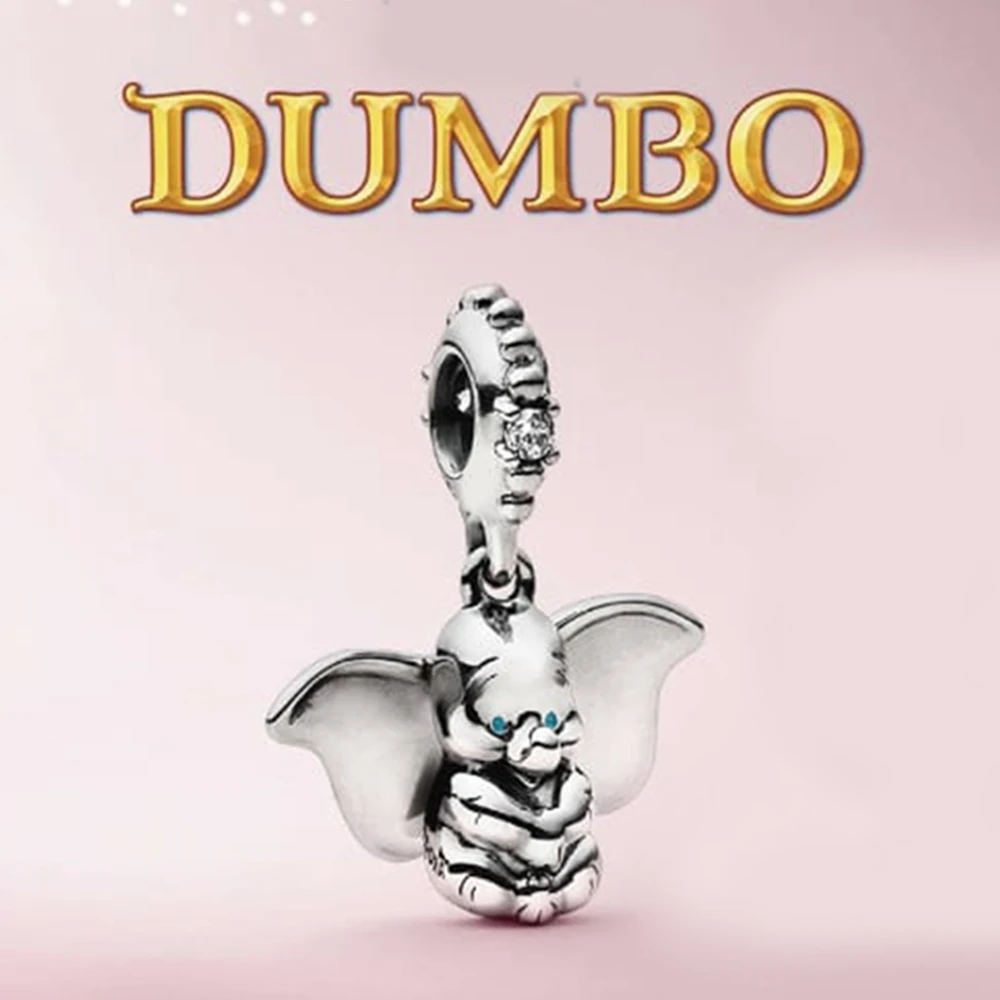 

100% 925 Sterling Silver Dumbo Dangle Charm Diseny Charms Fit Original Bracelet Diy Jewelry 2019 Spring