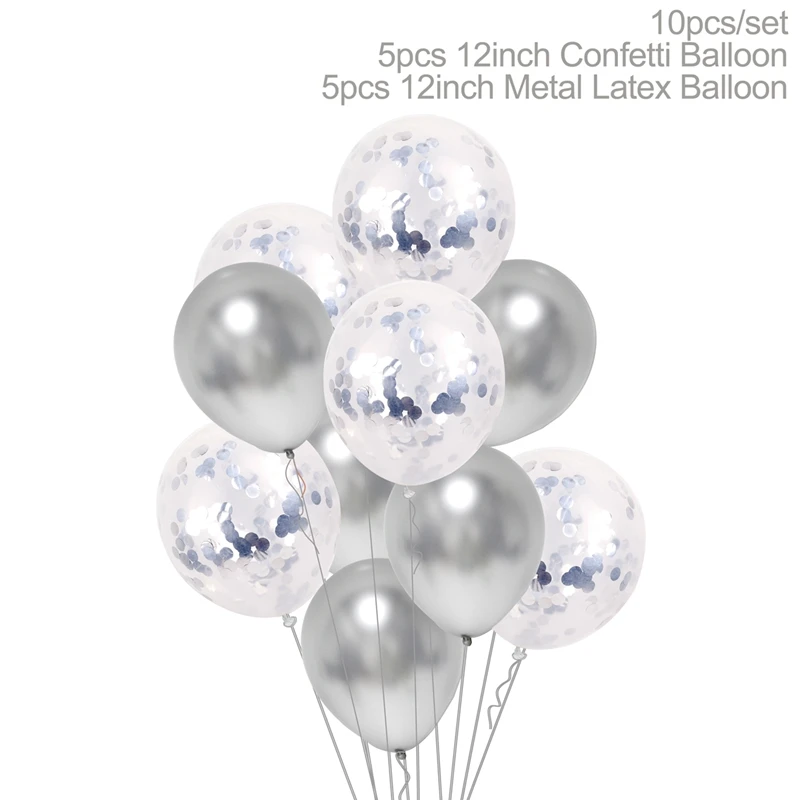 HUIRAN 12 дюймов фиолетовые шары с золотыми конфетти с днем рождения воздушные шары для художественного оформления балоны HolderWedding Balons - Цвет: Baloons style D