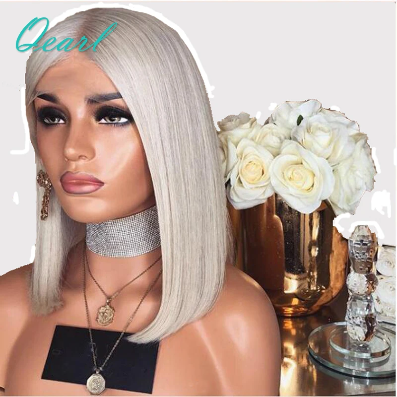 130% Platinum Blonde Silky Straight Full Lace Human Hair ...