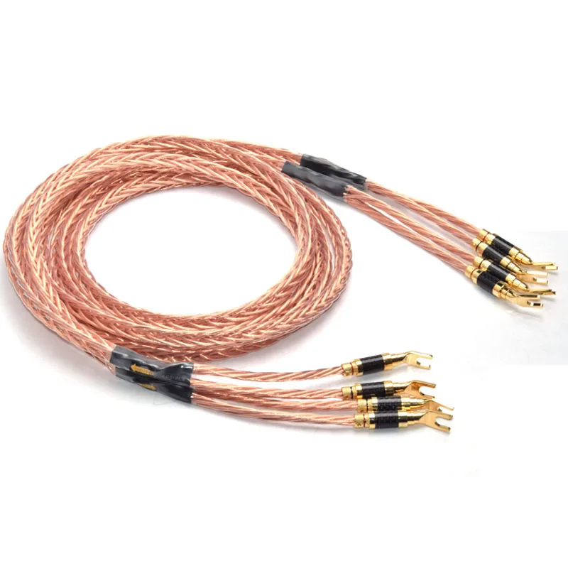 Динамик ATAUDIO Hifi 7N OCC высококачественный кабель динамика с позолоченным банановым