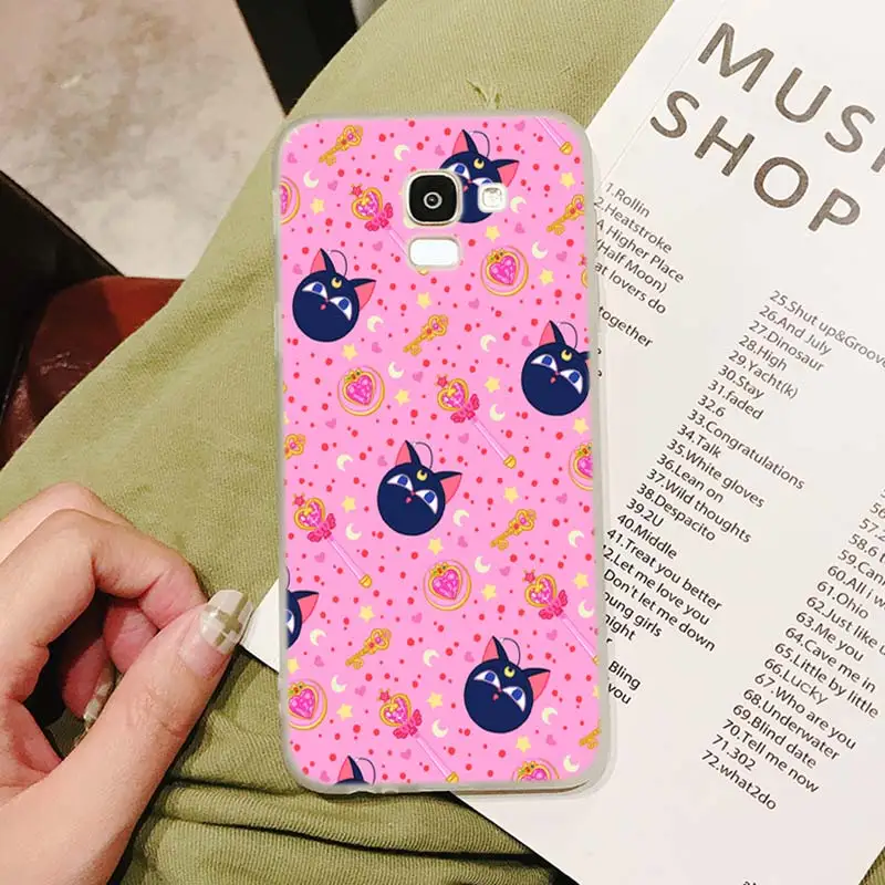 Силиконовый чехол Comic Sailor Moon Girl с принтом для Samsung Galaxy j8 j7 j6 j5 j4 j3 Plus Prime 2018 2017 2016