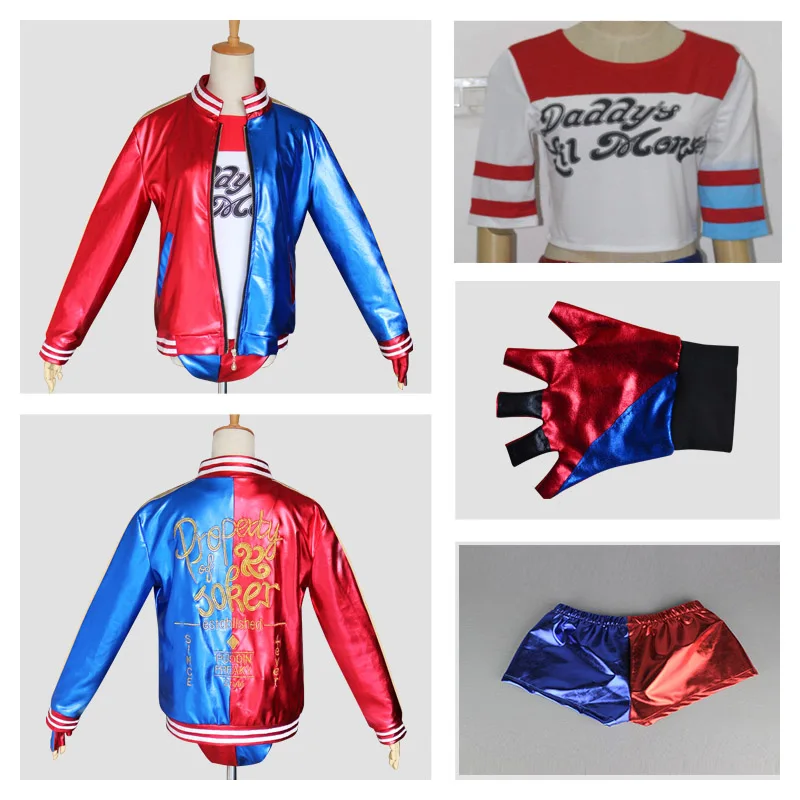 Batman Suicide Squad Harley Quinn full set Cosplay Costume font b Women b font font b