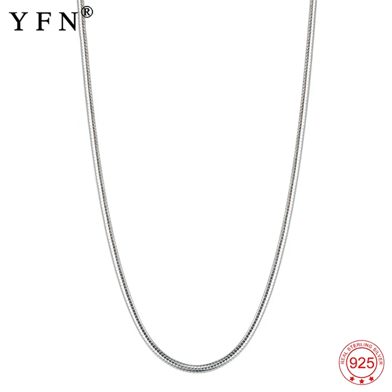 

Chain Necklace Sterling Silver Chains Necklaces Men Women Slim Round Snake Chain 18/20inch Wholesale Chain Customized Jewelry