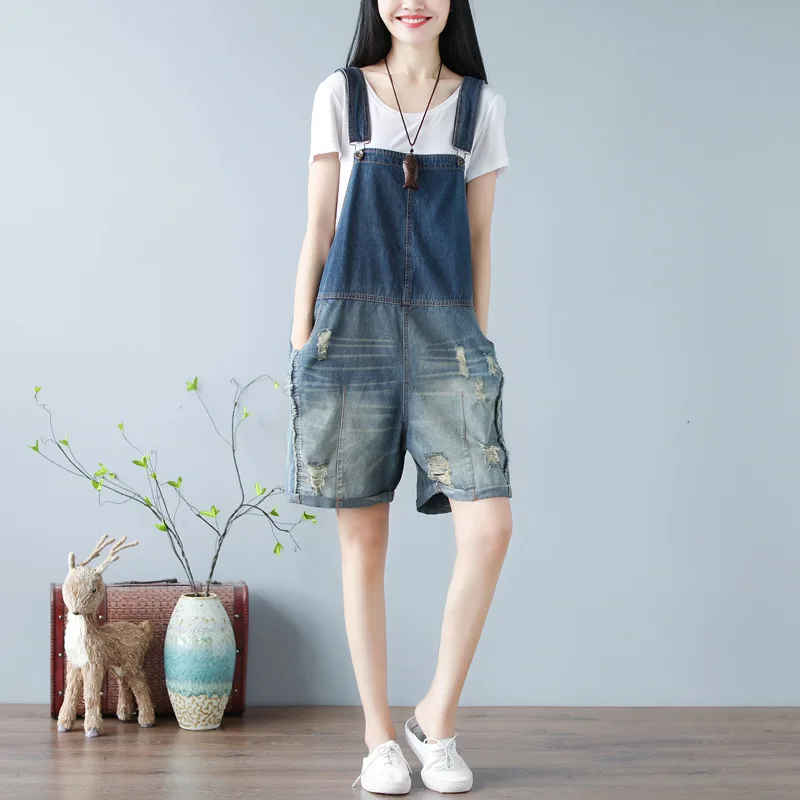 big-size-thin-wide-leg-bib-denim-pants-women-baggy-holes-short-jumpsuit-hip-hop-streetwear-overalls-suspenders-harem-rompers