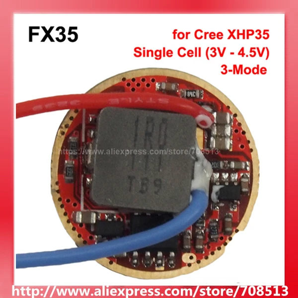 FX35 22 мм 1A 1-Cell 3-Mode Boost Driver монтажная плата для Cree XHP35(1 шт