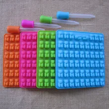 53 силиконовые полости Gummy медведя формы для шоколада леденцов чайник Форма для льда прессформы 10,30