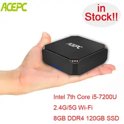 ACEPC CK2 мини Barebones ПК Intel Core i5-7200U настольный компьютер с 4 к UHD графика bluetooth Поддержка оконные рамы 10 Ubuntu