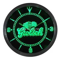nc0002 Grolsch Beer Neon Light Signs LED Wall Clock 1