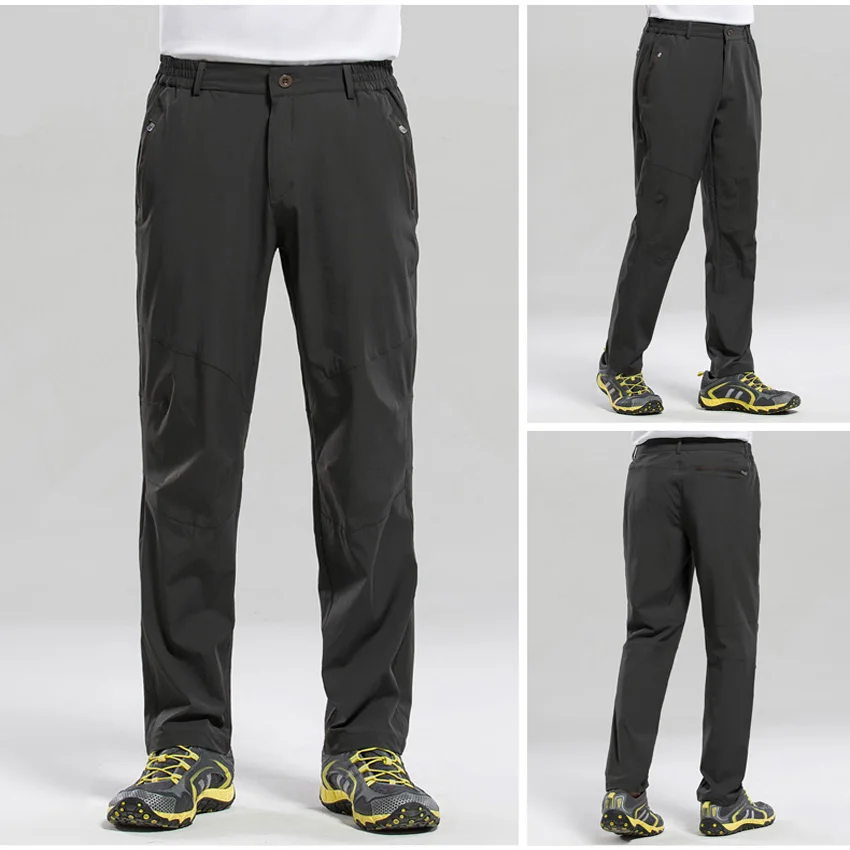 WindTaste verano hombres rápido seco transpirable Softshell pantalones al aire libre senderismo pesca Camping Trekking pantalones masculinos impermeables KA062