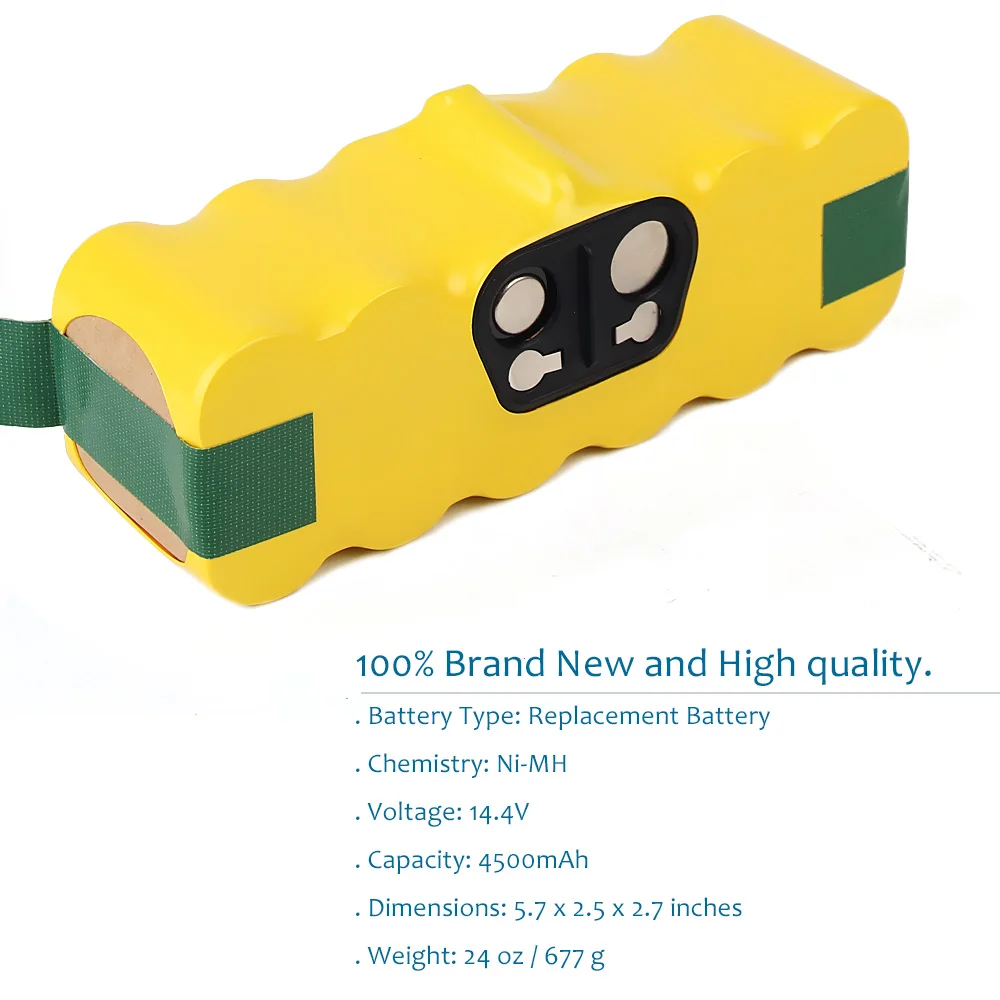 Eleoption High Capacity 3.5AH 3500mAh Ni-MH 14.4V Replacement Battery For iRobot Roomba 400 series 4000 4905 APS