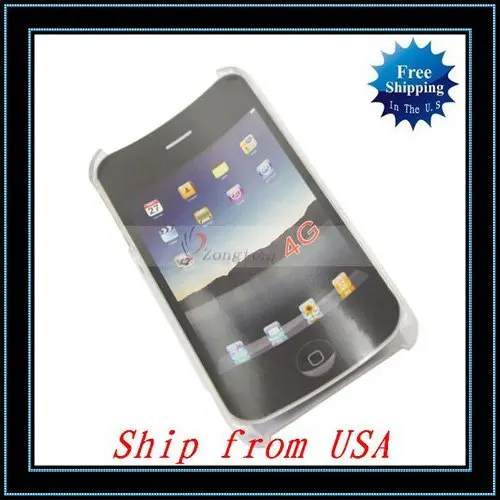 Free Shipping + Wholesale 5pcs/lot Crystal Hard Case Cover For iPhone 4G Ship from USA-I00055 |