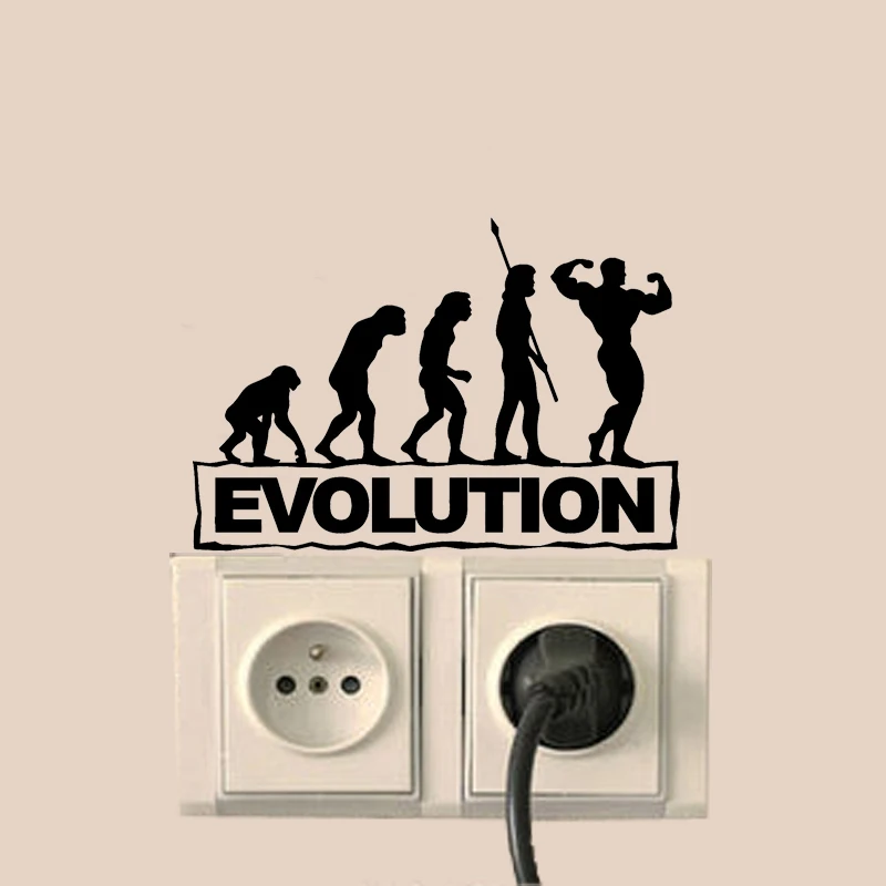 

Gym Sports Wall Decal Bodybuilding Fitness Evolution Creative Home Decoration Accessories Switch Sticker A2180