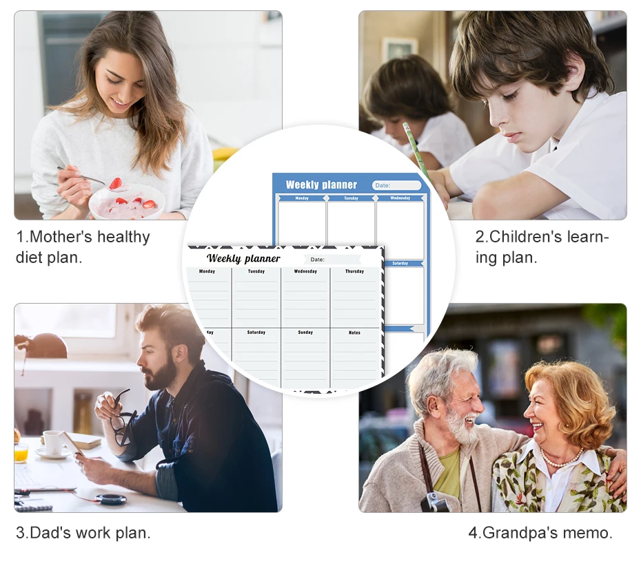 Adesivo para Fazer Calendário Magnético Diário Semanal Planejador Lista Organizador Apagável Desenho Placa Personalizado Idioma Geladeira Adesivos 2020 11 High Quality Brinquedos e hobbies