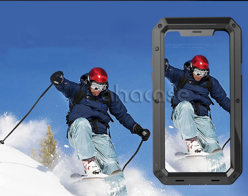 100 шт Бронированный металлический защитный чехол для iPhone 11 Pro Max XS XR X 8 7 6 6S Plus силиконовый+ PC сверхпрочный противоударный защитный чехол