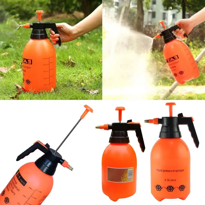 Hand-held Portable Water/Chemical Sprayer Pump Pressure Garden Spray Bottle 2L 