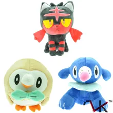 18cm 3 colour Pikachu Pocket Doll Rowlet Litten Toys Plush Stuffed Animals Soft Stuffed Baby Toys