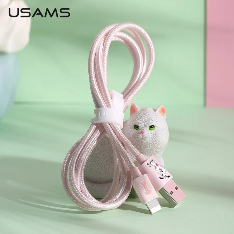 

USAMS CUTE Fast Charging For iPhone 6 Plus XS MAX cable Data Cable USB Cable Sync charger For iPhone Xs XR X 8 7 6s cord