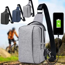 Для мужчин нейлон сумка на ремне сумки Back Pack Crossbody Сумка дорожная S порты и разъёмы пеший Туризм Daypacks с зарядка через usb
