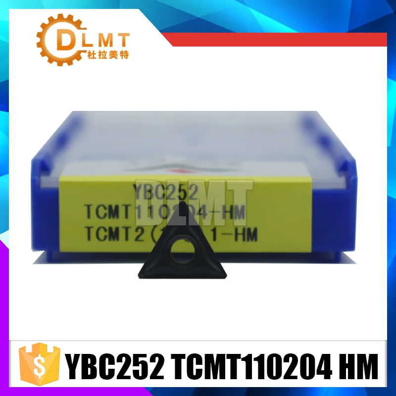 

10PCS/SET YBC252 TCMT110204 HM tungsten Carbide Cutting tools insert Cemented Carbide Cutting tools turning insert