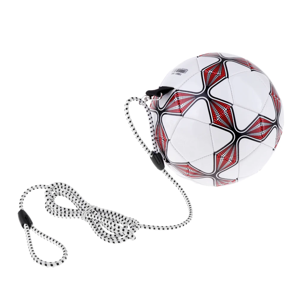 Soccer Ball Size 4 With High Elastic String Outdoor Training For Kids Red Soccer Skills Practice Ball Football Agility Training