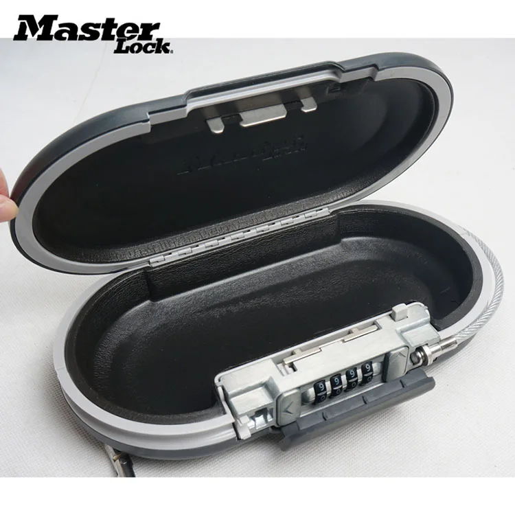 Master Lock Portable Safe Box Password Lock Mini Safes Jewelry Cash Card Phone Storage Boxes Security Strongbox Wire Rope Fixed (2)