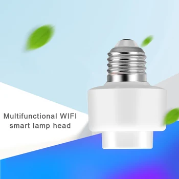 

Wifi phone switch timing voice control LED smart light head amp Light Screw Bulb Holder Cap Support Socket E27 smart life tuya