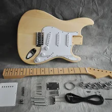 DIY электрогитара набор ST стиль липа тела клен шеи гриф 21 лада