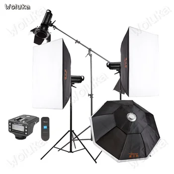 

SPIRIT 600 High speed flash dynamic shooting high performance photographic lamp three-lamp set Photo Studio kit CD50 T02