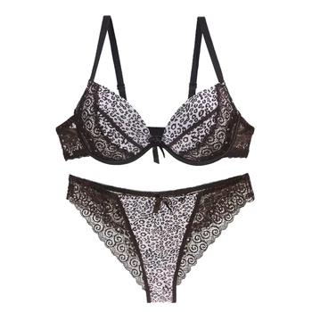 

New 2018 Sexy Plus Size A B C Cup Women Bra Lingerie Bras For Women Underwire Sexy Lace Leopard Underwear