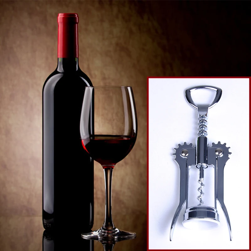 

Kitchen Tools Stainless Steel Waiter Metal Wine Opener Corkscrew Bottle Wine Cap Openers