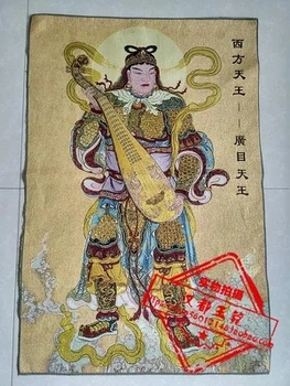 

Make old brocade embroidery paintings in imitation of the ancients (Western. Portrait of the King of Heaven in Guangmu)