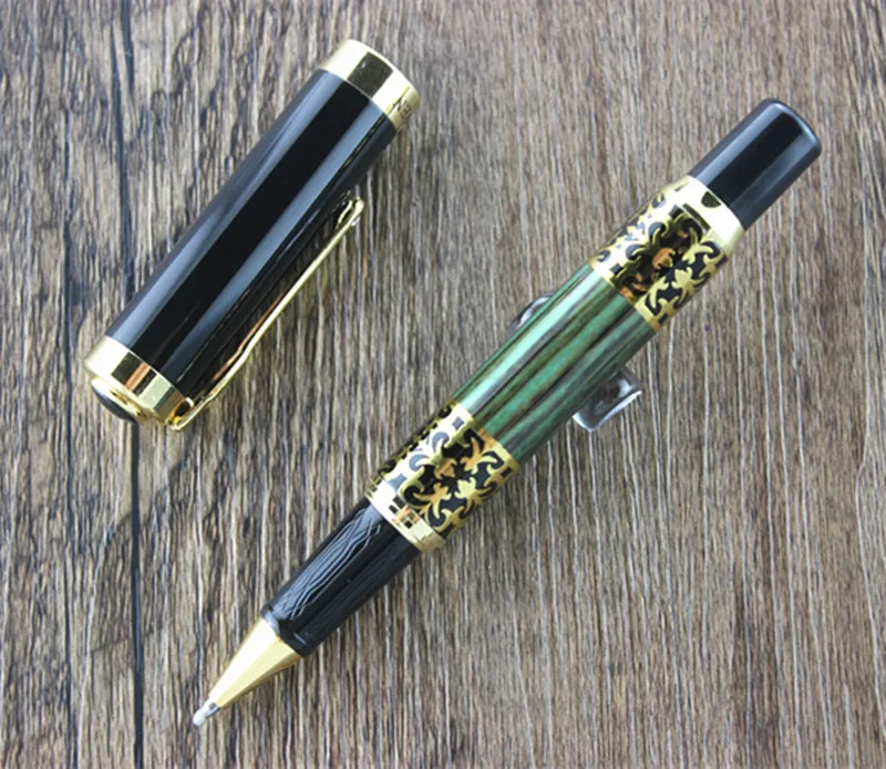 

DIKA WEN 8012 Business Metal Roller ball Pen Medium Nib Gold Clip Roller ball Pen office School Supplies
