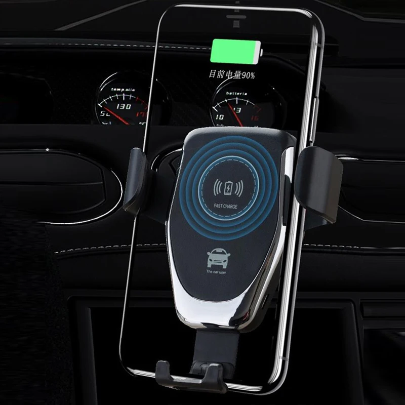 

2 In 1 10W Car Mount Qi Wireless Charger for iPhone XS Max X XR 8 Fast Wireless Charging Car Phone Holder for Samsung S9 S8